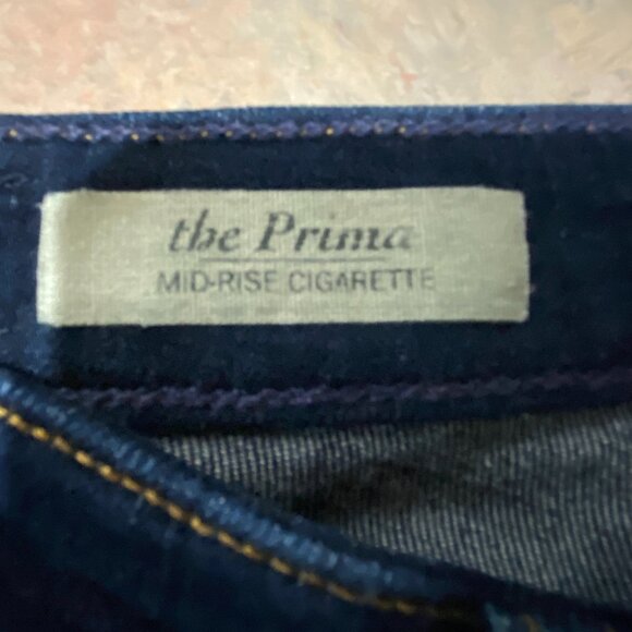 AG Adriano Goldschmied The Prima Jeans Size 26R Mid Rise Cigarette Dark Wash - Picture 3 of 9